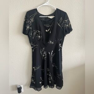 Chic Jeffery and Dara 90’s Black Floral Fit & Flare Dress